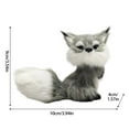 thumbnail image 2 of Wizlet Simulation Fox Plush Toy Cute Mini Stuffed Animal Plush Home Desktop Decoration, Birthday Valentine's Day Gift (F), 2 of 6