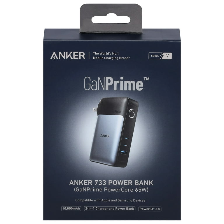 Anker A16511111-1-QXH 65W GaNPrime PowerCore 733 Power Bank, Black
