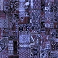 thumbnail image 1 of Ahgly Company Indoor Square Patchwork Blue Transitional Area Rugs, 6' Square, 1 of 4