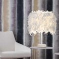 thumbnail image 2 of Modern white feather table lamp for kids room reading room, 2 of 4