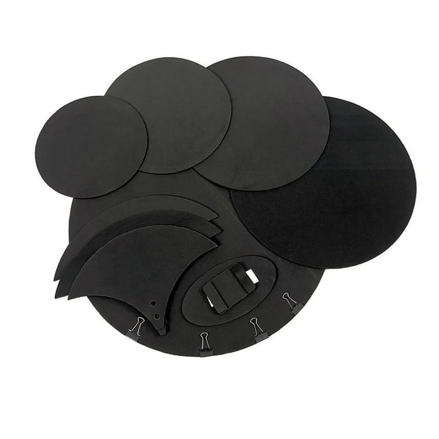 TISHITA 10 Pieces Drum Mutes Quiet Practicing Pad Tone Control Drum Sound Mutes Hi Hat &