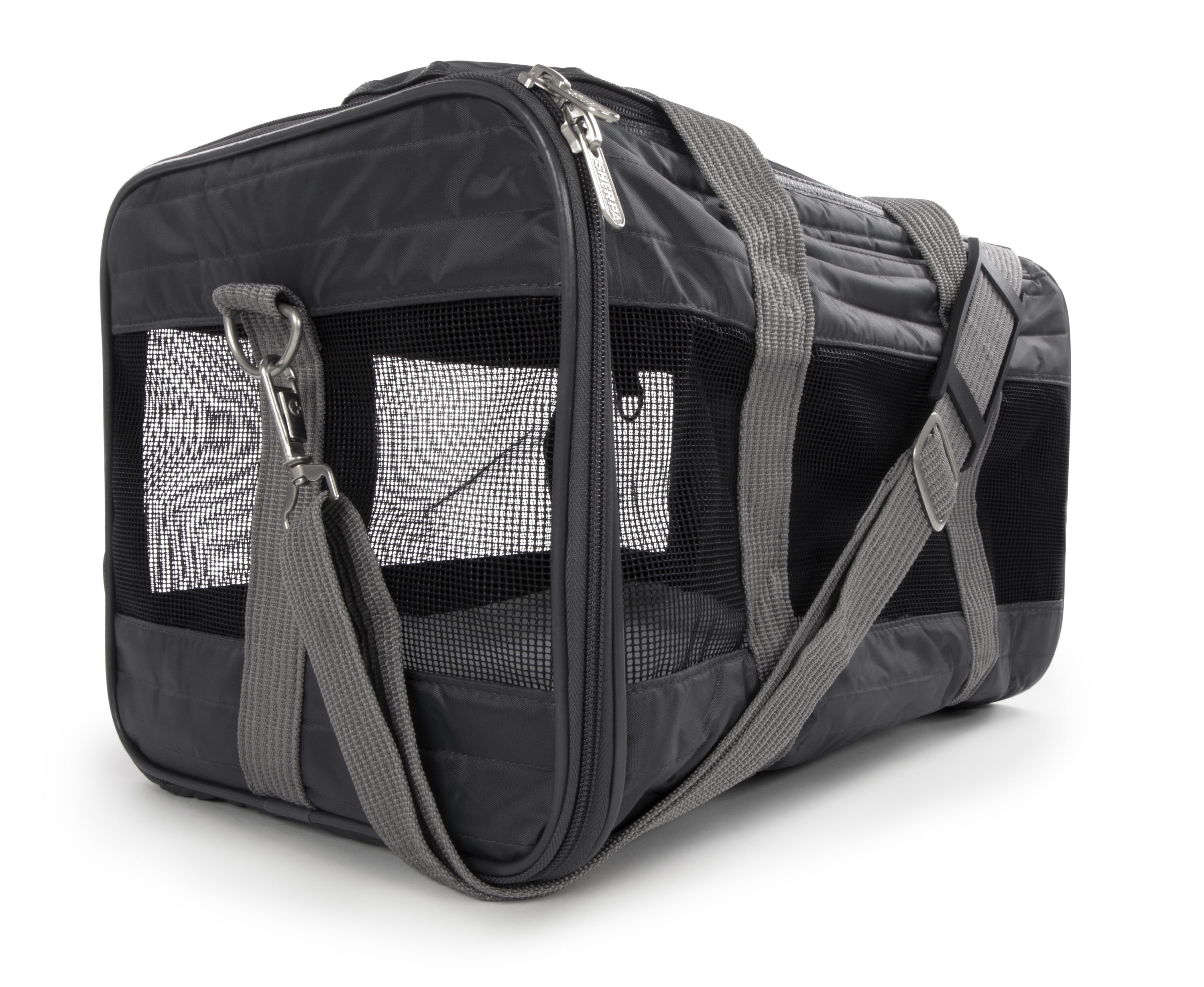 Sherpa Deluxe Dog Carrier, Charcoal, Medium, 17"L
