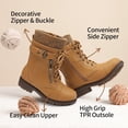 thumbnail image 2 of BURUDANI Girls Mid-Calf Combat Ankle Lace-Up Boots, 2 of 5