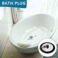 thumbnail image 3 of EternaNest 2 Pieces Black Rubber Bath Stopper with Chain Drain Plug with Ball, 3 of 5