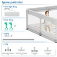thumbnail image 7 of babyeap Baby Playpen,71*50 Inch Extra Large Baby Playards for Babies and Toddlers,Fence Baby Play Yards for Indoor & Outdoor with Breathable Mesh,Light Gray, 7 of 7