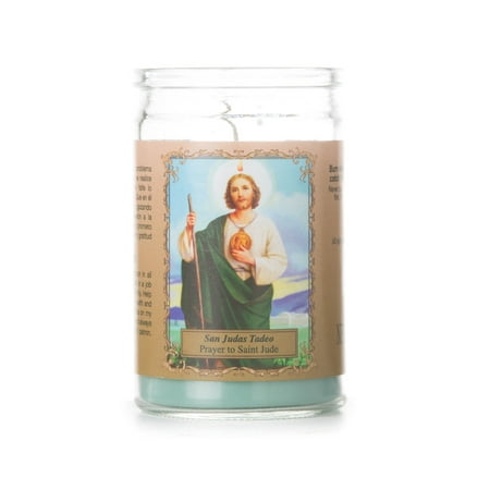 - Small San Judas Prayer Candle, Green