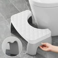 thumbnail image 1 of Feltree Squatting Toilet Stool Foldable and Stackable for Improved Posture, Fits All Toilets, Bathroom Step Stool with Non-Slip Feet, Space Saving Design for Home Use, 1 of 8
