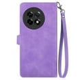 thumbnail image 6 of Allytech Wallet Case for OnePlus 11, Embossed Luxury PU Leather Case with Kickstand & Card Slots, Slim Zipper Pocket Detachable Wrist Strap Magnetic Clasp Anti-Drop Case - Purple, 6 of 6