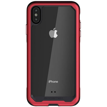 iPhone XS Max Clear Case for Apple iPhone X XR XS Ghostek Atomic Slim (Red)