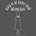thumbnail image 2 of Girl's Wednesday Wednesday Silhouette Black Is My Happy Color  Graphic T-Shirt, 2 of 4