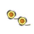 thumbnail image 1 of 2 pzs Plafones 14 Led Gel Redondo Camión 4 Funciones 24v Malubero Amarillo, 1 of 3
