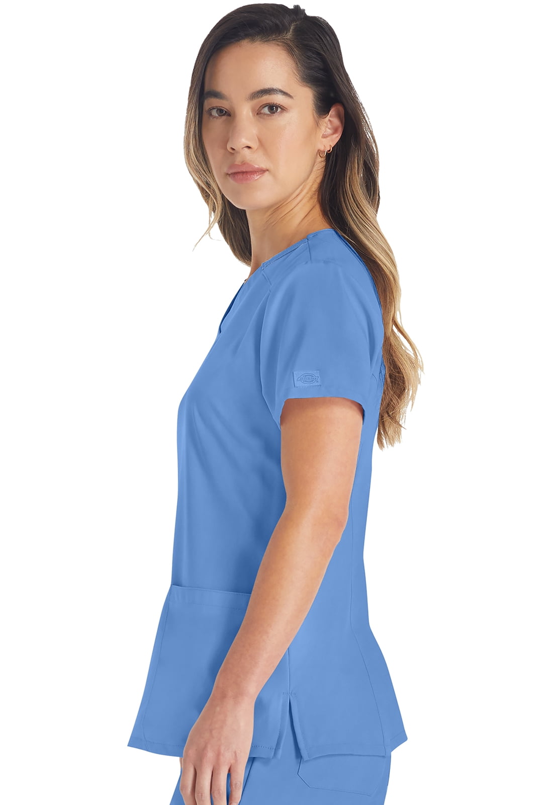 Dickies EDS Essentials Scrubs, V-Neck Womens Tops with Four-Way Stretch and Moisture Wicking DK615