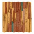 thumbnail image 2 of Ambesonne Rustic Shower Curtain, Grunge Barn Door Farm Art, 69"Wx70"L, Earth Yellow, 2 of 4