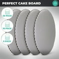 thumbnail image 4 of O'Creme Silver-Top Scalloped Round Cake and Pastry Board 3/32 Inch Thick, 14 Inch Diameter - Pack of 25, 4 of 6