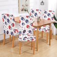 thumbnail image 2 of Yayeee 2 Pack Dining Chair Covers Stretch Parson Chairs Slipcovers Seat Protector, Star Spangled Helmets, 2 of 6