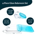 thumbnail image 3 of Libbey Baker’s Premium 4 Piece Glass Baking Dish Set, Multipurpose, Space Saving Casserole Dish with Lid Set, Baking Glassware for Potlucks, Leftovers, 3 of 6