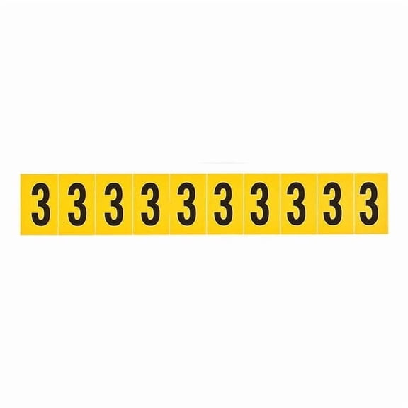 Brady Number Label,1in.H Character,Vinyl 1530-3