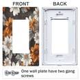 thumbnail image 3 of Yayeee Rocker Switch Wall Plate 3-Gang 6.5"x4.6" Home Decorative Outlet Cover, Black Plaid Floral, 3 of 6