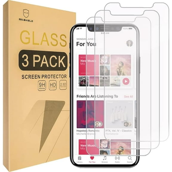 Mr.Shield [3-PACK] Designed For iPhone XR/iPhone 11 [Tempered Glass] Screen Protector