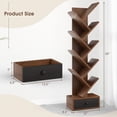 thumbnail image 3 of Drawer and Anti-Tipping Kit-Brown 10-Tier Tree Bookshelf, 3 of 5
