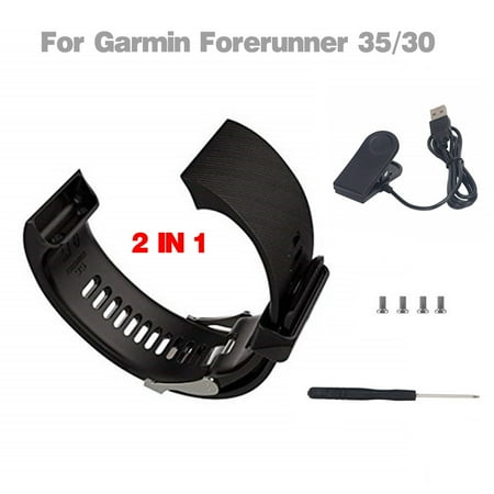 For Garmin Forerunner 35/30 Watch Heart Rate Monitor Wrist Band +Charger - Walmart.com