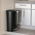 thumbnail image 6 of simplehuman Kitchen Trash Can, 13 Gallon Plastic Step Garbage Bin with Secure Slide Lock Lid, Black, 6 of 6