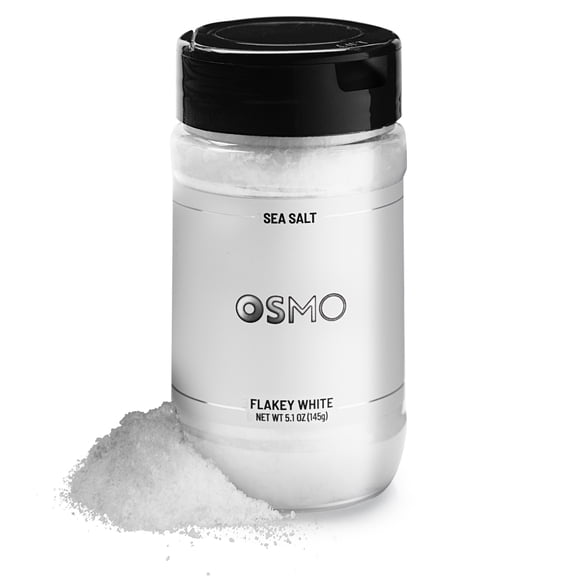 Osmo Flakey White Sea Salt, Kosher Flakes, Chef-Crafted Michelin-Star Quality Seasoning, 5.1 oz