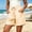 Yellow, variant on Women’s Pink-White Striped Beach Bermuda Shorts, DUnrefinedstring Waist & Breathable Light Cut for Seaside Leisure Vacation Day Trips Pink XXL