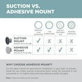 thumbnail image 5 of Zenna Home Rustproof Shower Storage Hooks, Set of 2, Adhesive or Suction Mount, Stainless Steel, 5 of 6