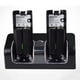 thumbnail image 2 of Cargador de batería remoto Base de estación de carga dual con dos baterías recargables de mayor capacidad para el control remoto del juego Wii Ormromra 2033399-2, 2 of 9