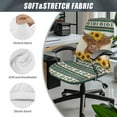 thumbnail image 6 of Renewold American Tribal Highland Cow Sunflower Blue Desk Chair Cover Stretch Office Chair Slipcover Dustproof Desk Computer Chair Cover High Back Chair Protective Cover Easy to Install, S, 6 of 7