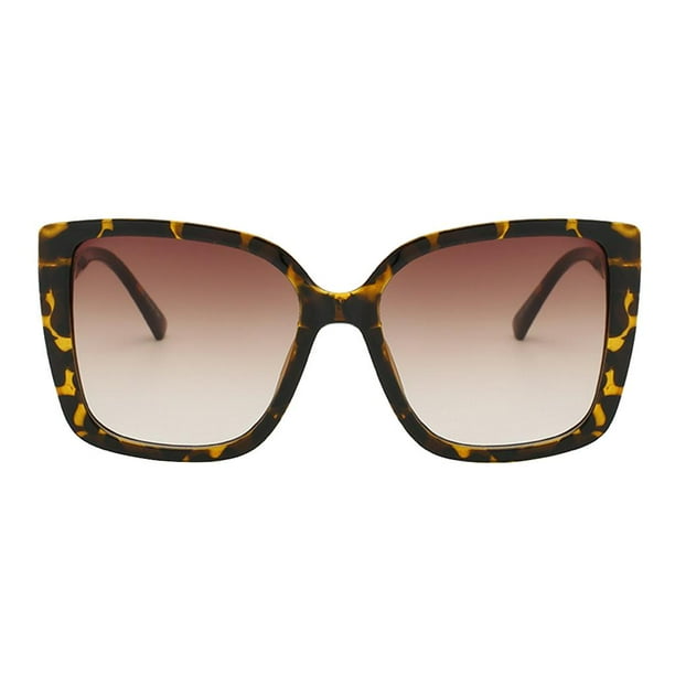 Gafas de sol clásicas de para mujer, lentes tintados de gran tamaño, gafas + marrón jinwen Gafas de sol con montura Cat Eye para mujer
