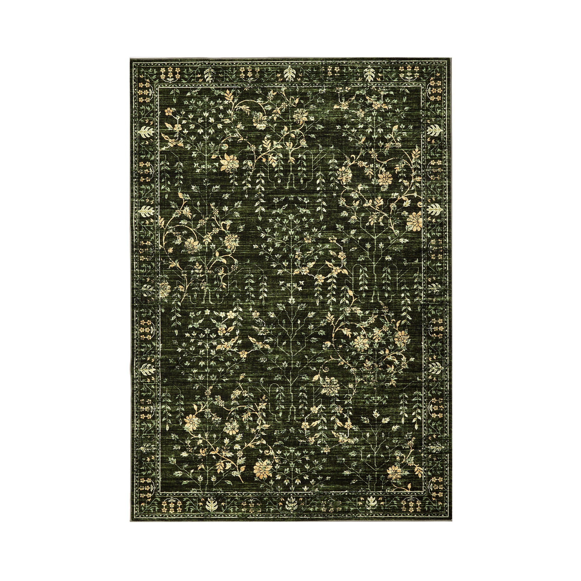Area Rug for Living Room, Vintage Retro Boho Rug, Washable Non Slip & Low Pile Carpet for Living Room, Bedroom, Dining Room