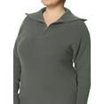 thumbnail image 5 of GRACE & GRANDEUR Robe Chandail Grande Taille pour Femmes en Tricot à Manches Longues avec Fermeture Éclair au Col, Chandail à Enfiler, Robes Chandail Courtes, 5 of 5