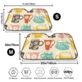 thumbnail image 7 of Lsque Vintage Cup Car Windshield Sun Shade | Accordion Folding Style Auto Shade for Car Truck SUV Van | Blocks UV Rays Sun Visor Protector | Medium, 7 of 7