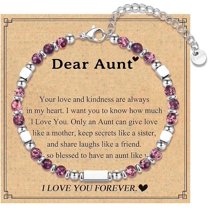 Mothers Day Gifts for Mom Aunt New Mom to Be Bonus Mom Mother in Law, Tiny Stone Bracelets Birthday Christmas Jewelry Presents for Women