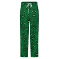 thumbnail image 5 of Haunted Mansion Dark Green Winter Female Pants Flannel High Waist Women Pants Lady Warm Straight Leg Plush Trousers, 5 of 7