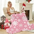 thumbnail image 6 of JeashCHAT Snowflake Christmas Blanket, Christmas Snowflake Throw Blanket for Sofa Couch, Soft Warm Cozy Small Blanket for Home Office Dorm Chair, Christmas Decorations Gifts, 51 x 39 Inches, 6 of 6