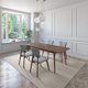 thumbnail image 2 of Juego de Comedor Extensible de Madera con 4 Sillas para 4 Personas, Mesa y Sillas para Comedor y Cocina, Midtown Concept Rio, Nogal y Gris Claro, 2 of 5
