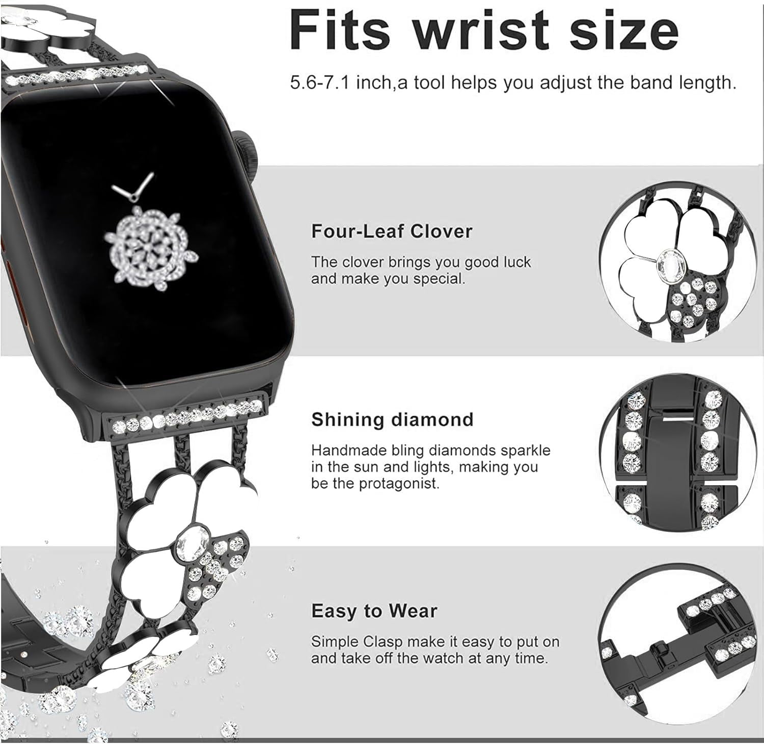 CRKMGS-38/40/41/42mm(Series 11/10) Cool Chain Smartwatch Bands Compatible for Apple Watch Bands Series 11/ SE3/10/9/8/7/6 42/44/45/46mm Stylish Replacement Watch Strap for Iwatch S11/10/9/8/7/6