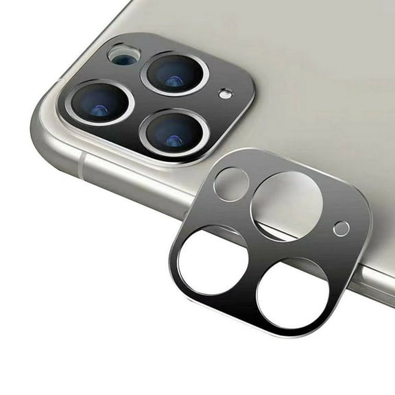 Camera Lens Suitable For iPhone 11 Pro Max 6.5" Silver/Black Metal Frame