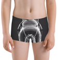 thumbnail image 5 of Yiaed Black And White Shark Print Boys' Boxer Briefs Cotton Casual Stretch Comfort Boys Boxers - Kids Boxer Briefs Underwear for Boys (6-18)-Large, 5 of 5