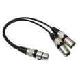 thumbnail image 1 of 3Pin XLR Female to Dual 2 Male Y Splitter 30cm Adapter Cable Wire (Red), 1 of 8