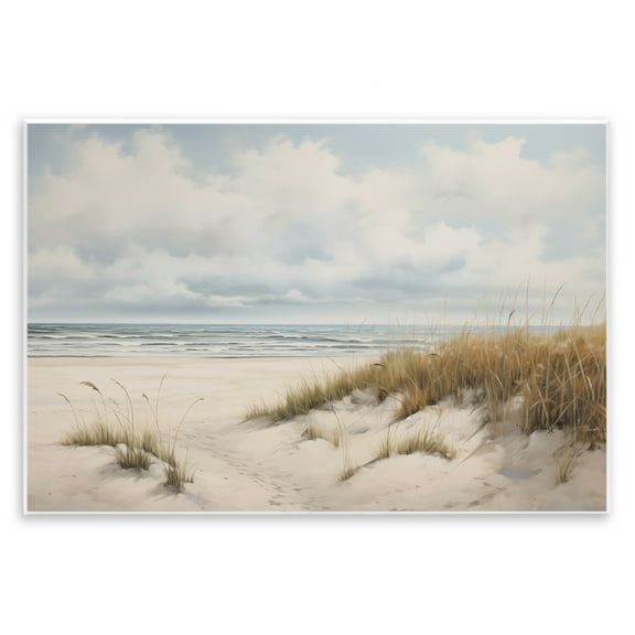 Stupell Industries Seascape with Soft Grasses Landscape & Nature Painting Unframed Art Print Wall Art, 15 x 10