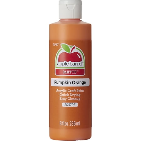 Apple Barrel 20470E Acrylic Craft Paint, Matte Finish, Pumpkin Orange, 8 fl oz