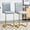 2Light Gray,Gold, variant on TesNus Bar Stools Set of 2 Black Faux Leather Modern C-Shaped Chrome Legs for Kitchen