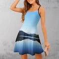 thumbnail image 3 of Lake Mountains Trees Sky Reflections Slip Dress Dress Summer Elegant Women's Dress Women's Clothing, 3 of 6