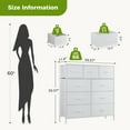 thumbnail image 2 of GIANNA Chest of Dressers with 9 Fabric Drawers, Drawer Cabinet, Organization Furniture for Kitchen, Office, Hallway, White, 2 of 5