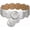 Silver, variant on Wide Disc Belt for Women Vintage Boho Concho Leather Hollow Belt Western Waist Belt