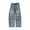 Blue, variant on Coerni Boys Baggy Cargo Jeans Oversized Patch Pockets Y2K Wide Leg Denim Pants Vintage Washed Denim Teen Trendy Cool Grunge Streetwear